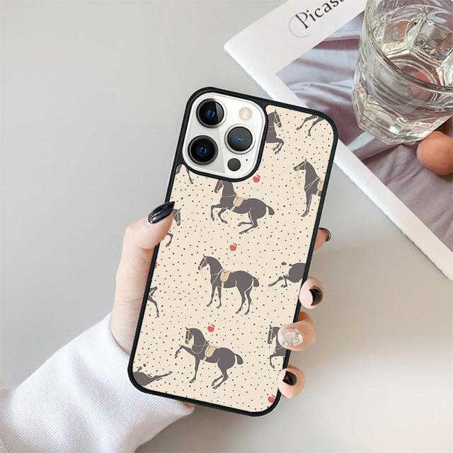 Horses Pattern Collage Phone Case Cover For iPhone 17 Air 15 16 14 13 12 Pro Max 11 Pro Max Plus Coque Shell