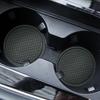 XuJJJJunB Car Coasters, Round, 70mm Diameter, Pack of 2, Black, Absorbent, Non-Slip, Anti-Vibration, Cup Mats for Cars