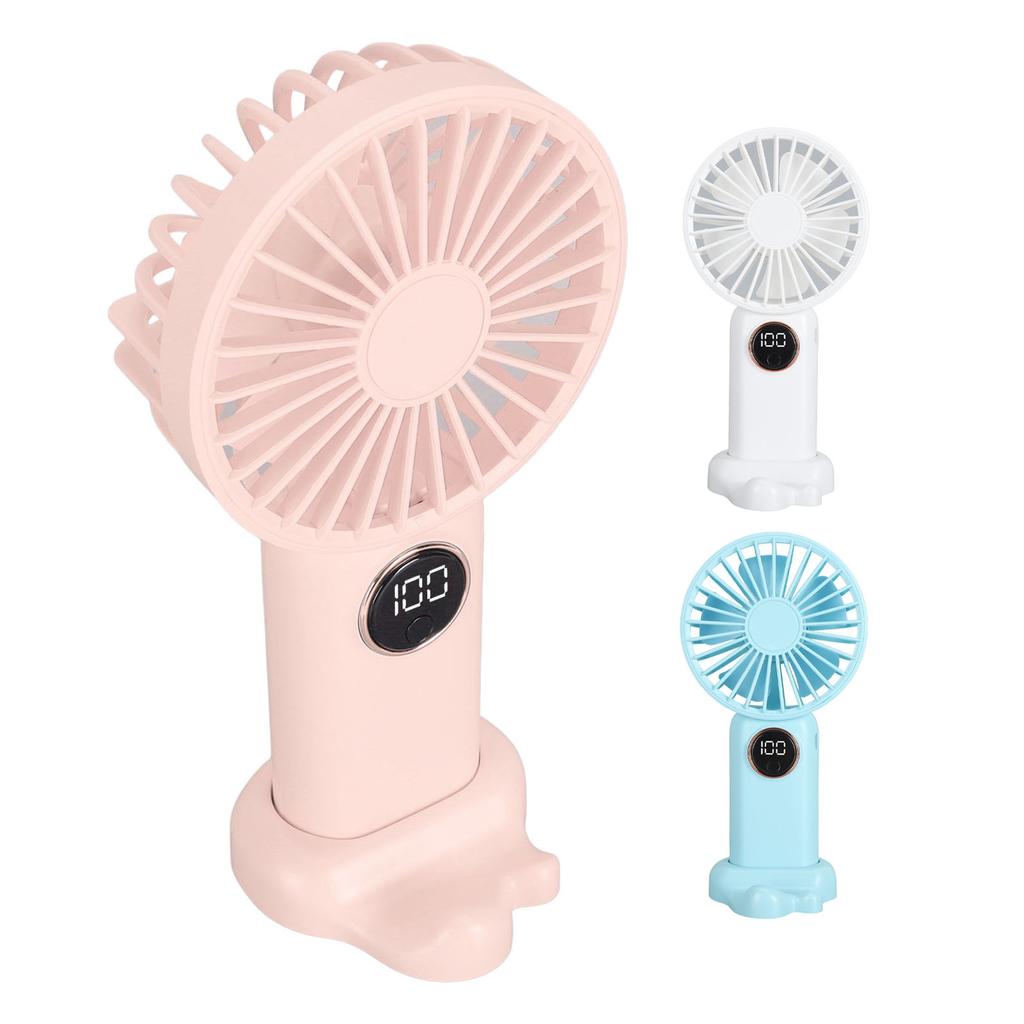 Handheld USB Fan with Base  Gears Wind Brushless Motor Rechargeable Silent Cooling Fan for Home Dor
