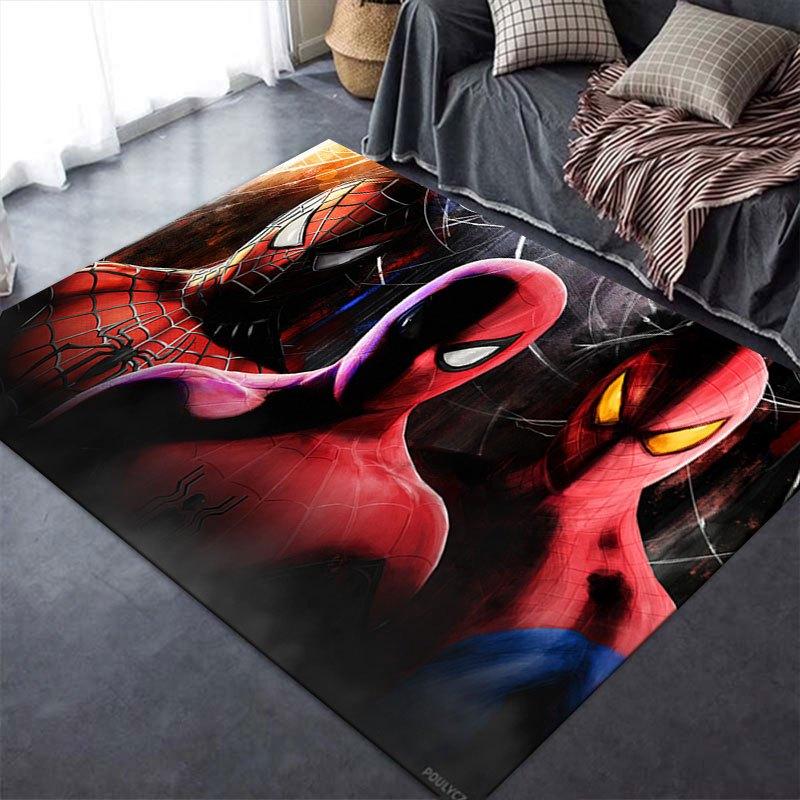 1pc Disney Spiderman Pattern Carpet Area Rug Non Slip Carpet Hand Washable Floor Mat Suitable For Living Room Bedroom Home Decor