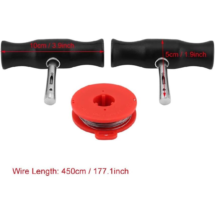 Windshield Removal Tools Kit, Universal Car Windshield Removal Tools Kit Windscreen Window Glass Cutting Wire W/Handles Line-type Broach for Car