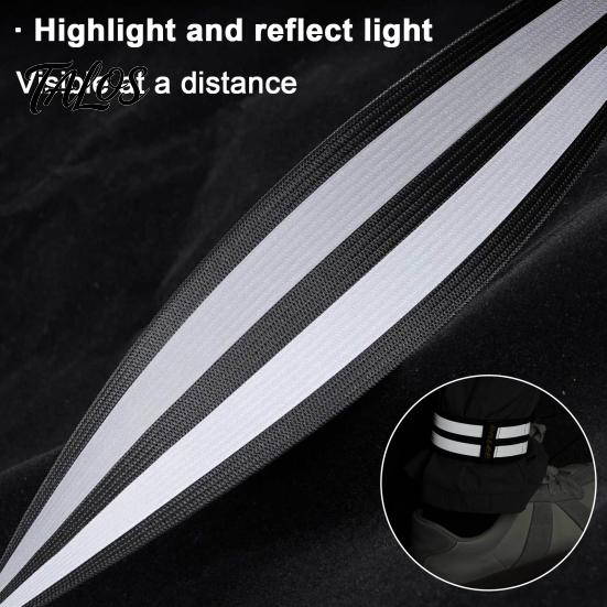 Bicycle Reflective Band Cycling Pants High Visibility Elastic Adjustable Men Women Night Running Warming Leg Ankle Strap Accessories Bike