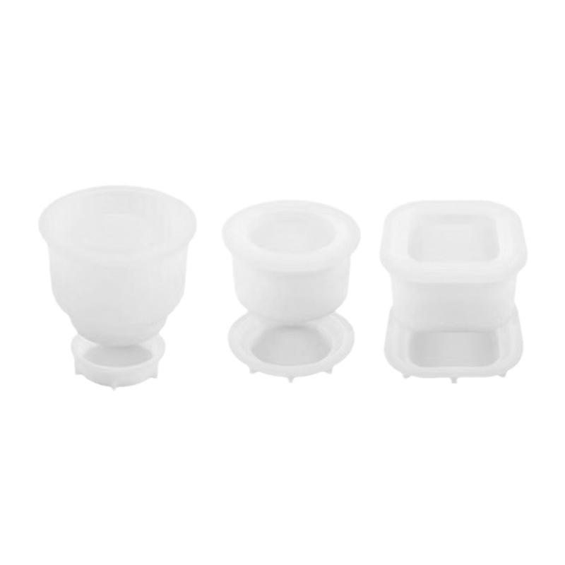 1Set Diy Candle Jar Silicone Mold With Lid - Aroma Wax Jar Making Mold For Resin, Concrete, Gypsum - Mold For Home Crafts