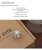 Yinruitai S925 Sterling Silver Wide Band Ring: Women's Retro Fashion Open Finger Ring, Trendy Index Finger Accessory.
