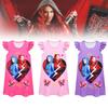 Charming New Kids Flying Sleeve Dress Descendants 4 Halloween Girl's Nightgown With Milk Silk Fabric Ideal For Summer Wear
