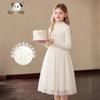 CHANZUIGOU Girls' Sweet Princess Knitted Mesh Dress