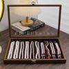 Aufbewahrungsbox für Perlenketten mit Deckel, staubdichte Glasbox für lange Armbänder, Perlen-Schmuck, dicke Halsketten-Schmuckbox, Sichtschale