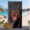 Asciugamano da Spiaggia Stampa San Francisco 49ers Morbido Portatile Asciugatura Rapida?Asciugamano Asciutto Per Piscina Vacanza Estiva Sport all'Aperto