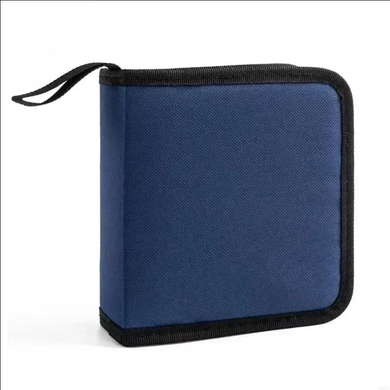 

1Pc 40Tablets CD DVD Discs Oxford Handbags Storage Case CD/DVD Case CD Case Storage DVD Organizer Case DVD Booklet Holder синій