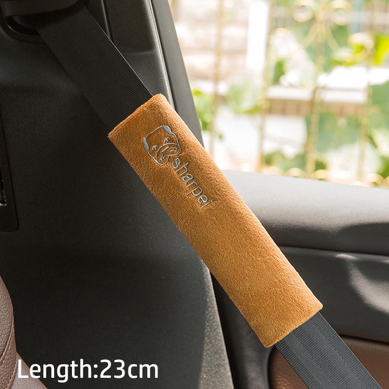 Universal Car Seat Belt Cover Plush Cute Cartoon Car Safety Belt Cover Shoulder Pad For Kids Adults Car Interior Accessories