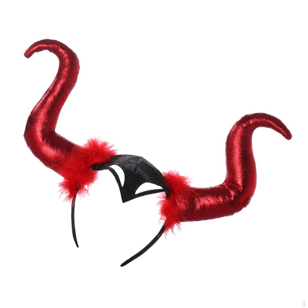 Devil Horns Headband for Women And Girls, Halloween Hair Hoop Costume Events