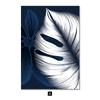Modrá Bílá rostlina List Obraz Obraz Plakát Moderní bytový dekor Abstraktní nástěnná malba Severská dekorace do obývacího pokoje