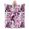 Nana x Hachi Nana Osaki Anime Blankets Fleece Print Breathable Super Warm Throw Blanket for Home Travel Bedspread