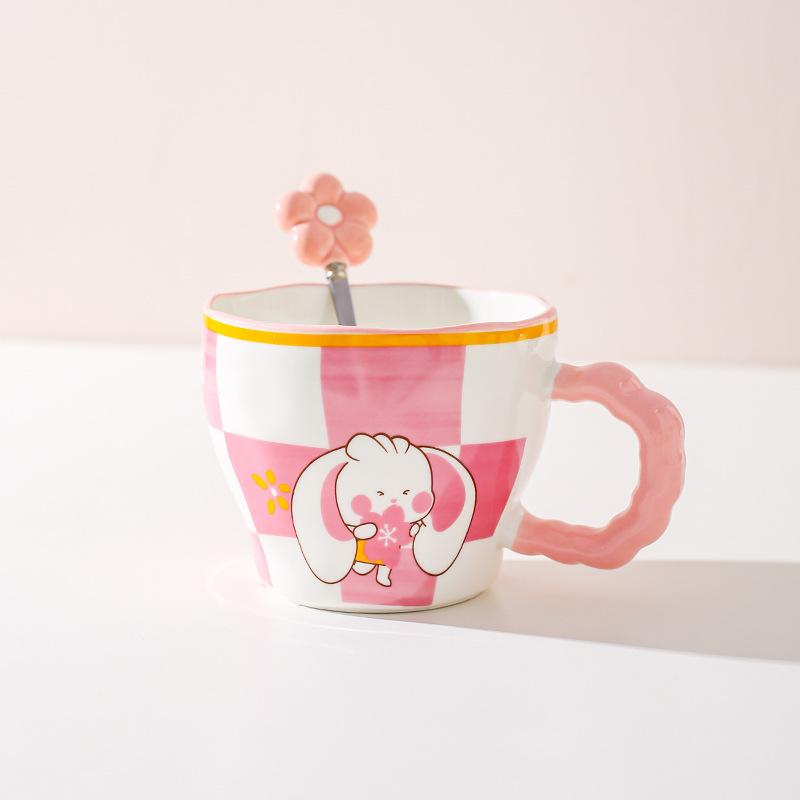 Creative Cute Rabbit Ceramic Mug Office Gift Gift Home Cup Coffee Cup Water Cup Couple Breakfast Cup