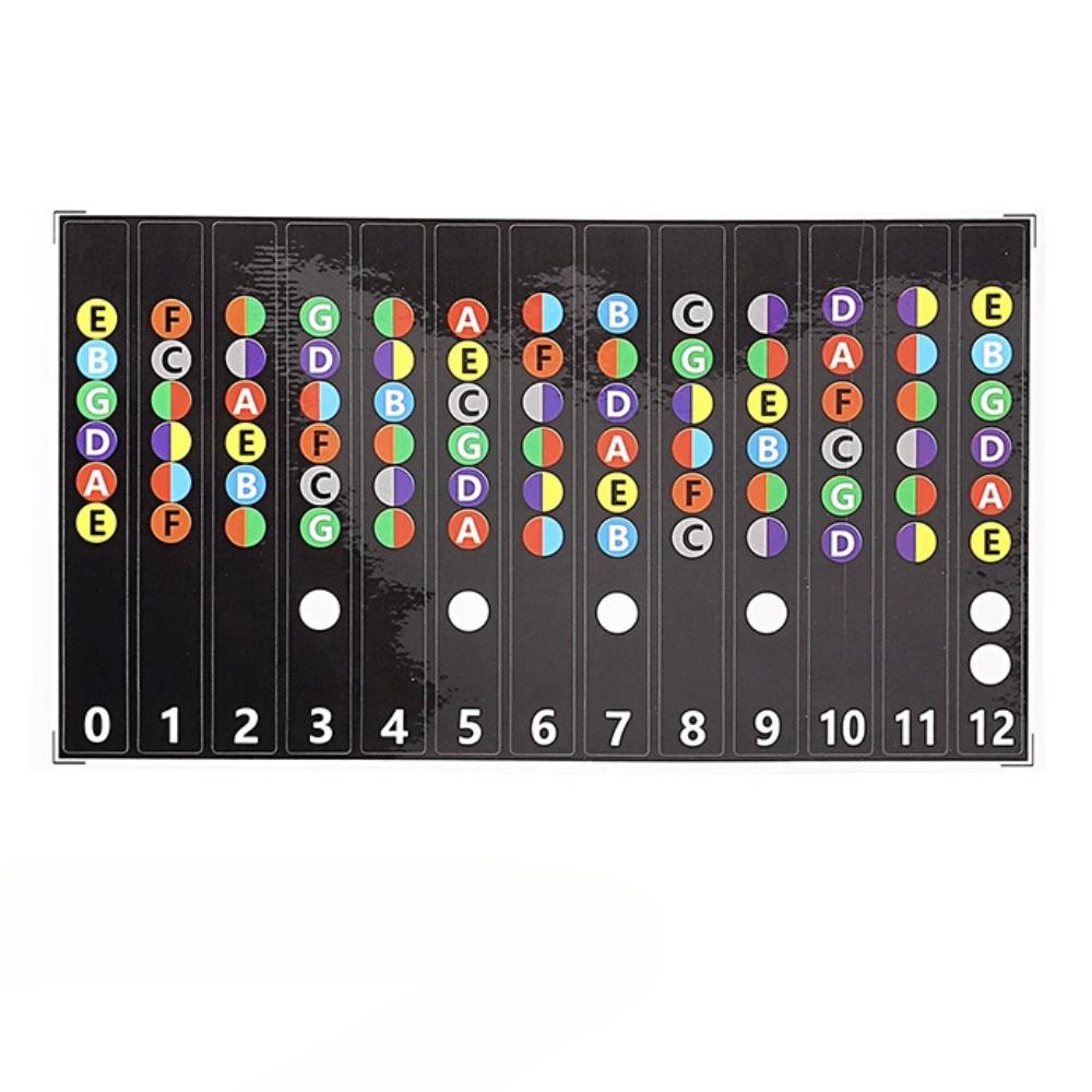 

1 комплект наклеек для начинающих, наклеек для ладов гитары, наклеек для грифа, бумаги для ладов фолк-гитары чёрный