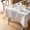 Cotton And Linen Fabric Tablecloth High-End Coffee Table Cloth Simple Modern Dining Table Cloth Rectangular Tablecloth