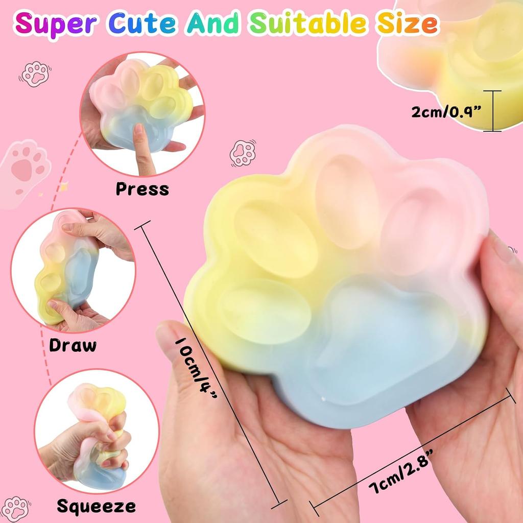 Taba Squishy, Giant Taba Squishy Paw, Solid Stress Fidget Toys for Adults