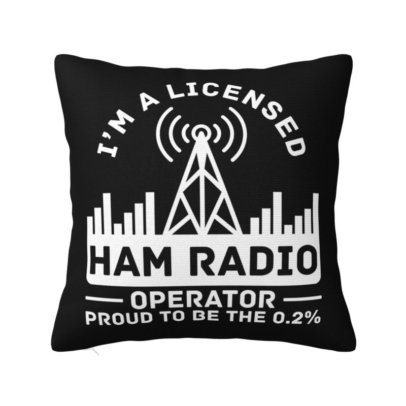 Licensed Ham Radio Operator Communications Cushion Cover cm Soft Throw Pillow Case Decoration Bedding Sofa Pillowcase