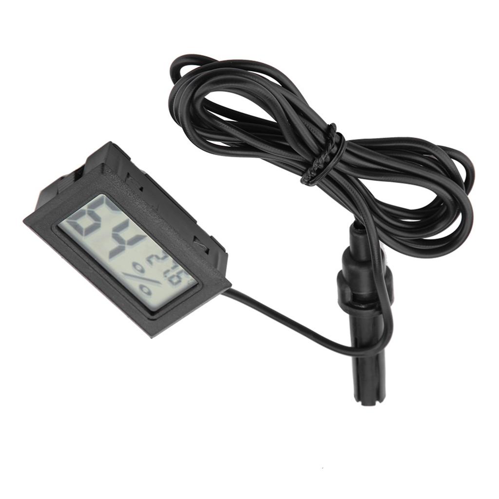 Embedded Mini LCD Thermometer Hygrometer Humidity Temperature Monitor with External Probe