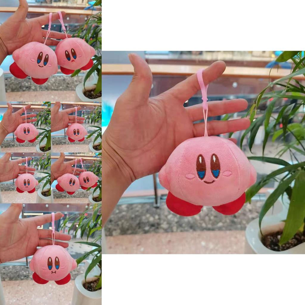 Adorable Cartoon Kirby Keychain Plush Doll Cute Animal Bag Charm Decor 10cm Soft Toy