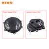 For KAWASAKI KX450 KX450X KX450SR Motorcycle Engine Case Crash Protection Carbon Fiber Clutch Cover-CC36 And Ignition Cover-Cl39