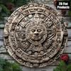 Vintage Mayan Aluminum Wall Art Round Sign Home Bar Decor