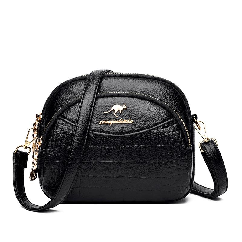 Multi-layered Women's Bags - Versatile and Fashionable Single-shoulder Crossbody Mom's Small Round Bag