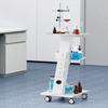 Trolley Cart Dental Lab Mobile Rolling Serving Cart 3 Layers with Socket