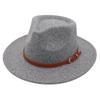 Top Hat Jazz Hat Men'S And Women'S Plush Felt Hat Wool Hat Belt Buckle Tide