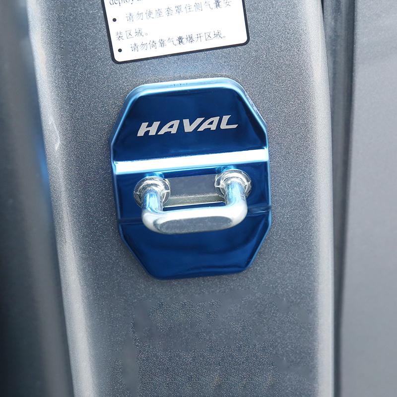 4Pcs Stainless Car Door Lock Cover Protect Buckle Case Latch Stop Anti Rust Trim Stickers For Haval H6 3th Gen  2022 2023