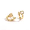 Heart Round Ball Flat Helix Piercing Earring golden Ear Studs Geometric Zircon Exquisite Trinket Studs Aretes