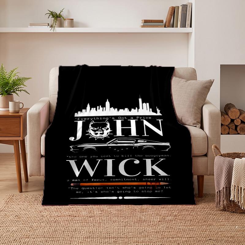 Baba yaga John wick Soft Warm Flannel Blankets Comfortable Blanket for Home Decoration Gifting