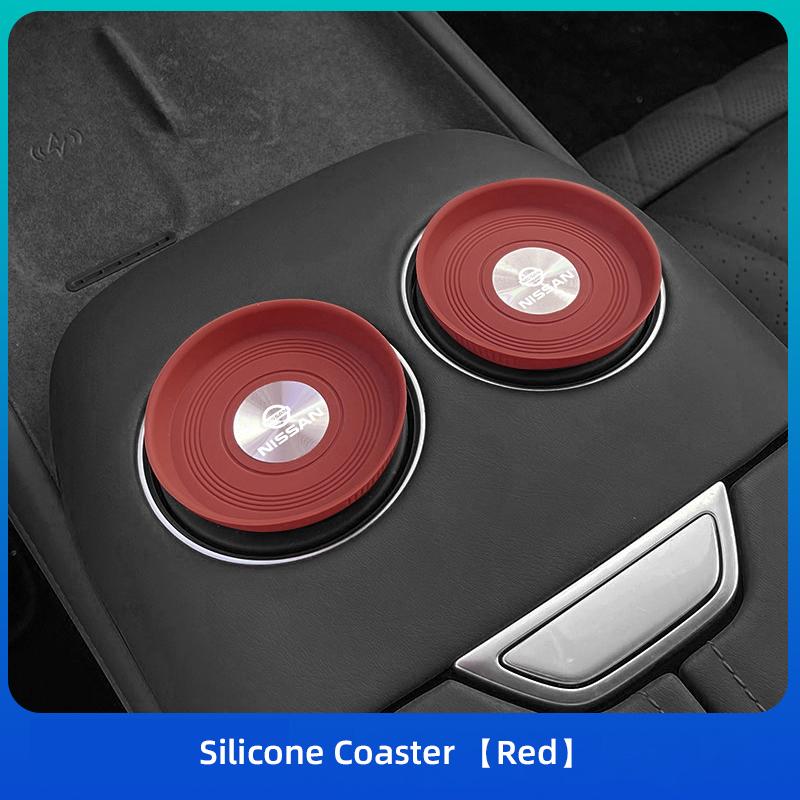 2Pcs Car Anti Slip Silicone Anti Slip Coaster For Nissan GTR NISMO Qashqai Patrol X-trail Tiida Navara Sylphy Juke Teana Skyline
