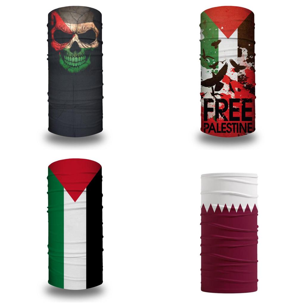 Palestinian And Israeli Flag Magic Headband For Outdoor Activities