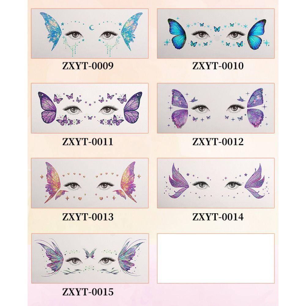 5PCS Waterproof Temporary Tattoo Glitter Star Glitter Tattoo Sticker  For Women Girl