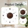 Acrylic Wall Clock Decorative Non Ticking Silent Round Operated Precision Timekeeping Lightweight