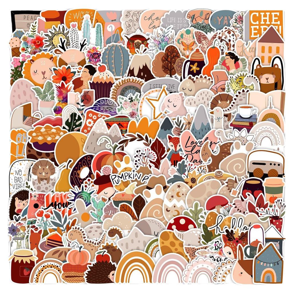 200 Bohemian Graffiti Stickers Luggage Laptop Skateboard Water Cup Waterproof Decorative Stickers