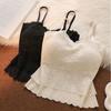 Summer Seamless Lace Backless Camisole Vest for Women with Chest Cushion and Strapless Sleeveless Top for Outerwear