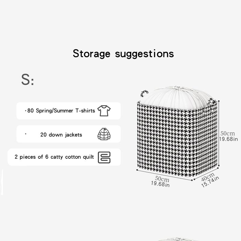 

Мешок для хранения большой вместимости на шнурке Портативный бытовой органайзер для одежды с ручкой складной пылезащитный контейнер для хранения одеял