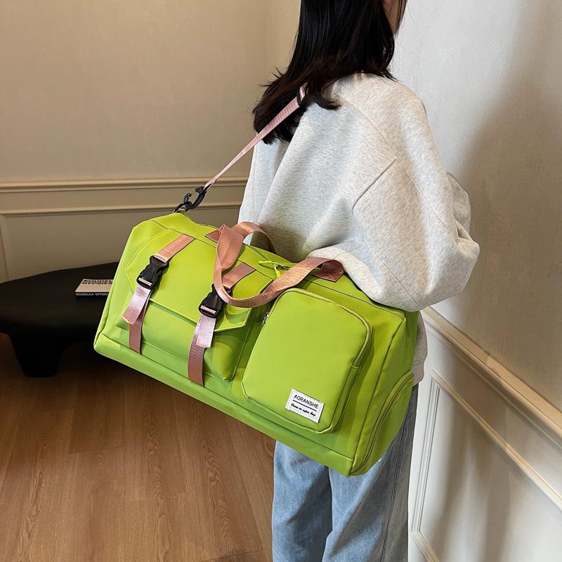New Travel Bag Large Capacity Multi-function Shoulder Sports Fitness Bag Simple Handbag Independent Shoe Compartment Messenger Bag