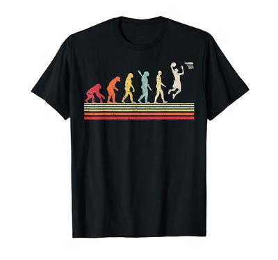 Retro Basketball Evolution Dunking for Basketball Players. T-Shirt