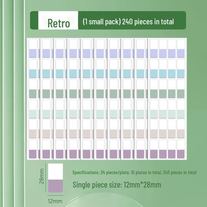 Custom Morandi Index Label Sticky Notes – Fluorescent Bookmarks for Students
