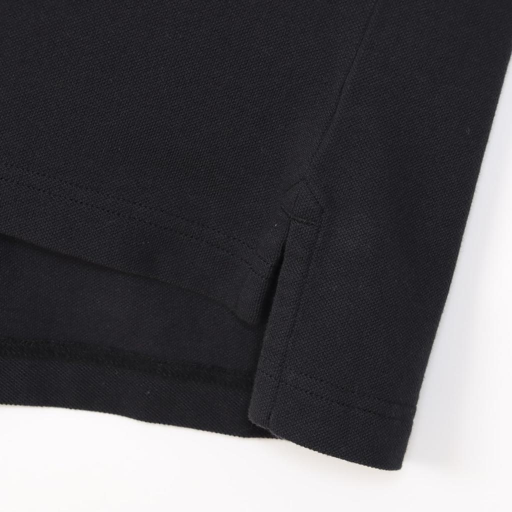 Champion Polo Short One Point Short Sleeve Polo 4L Shirt, Sleeve, 100% Cotton, Logo, Shirt, Basic, C3-Z358, Men's, Black,