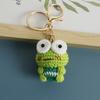 Cartoon Frog Doll Series Crochet Keychain Knitting Funny Green Frog Doll Keychain Handmaking Crochet Cute Frog Keyrings Pendant