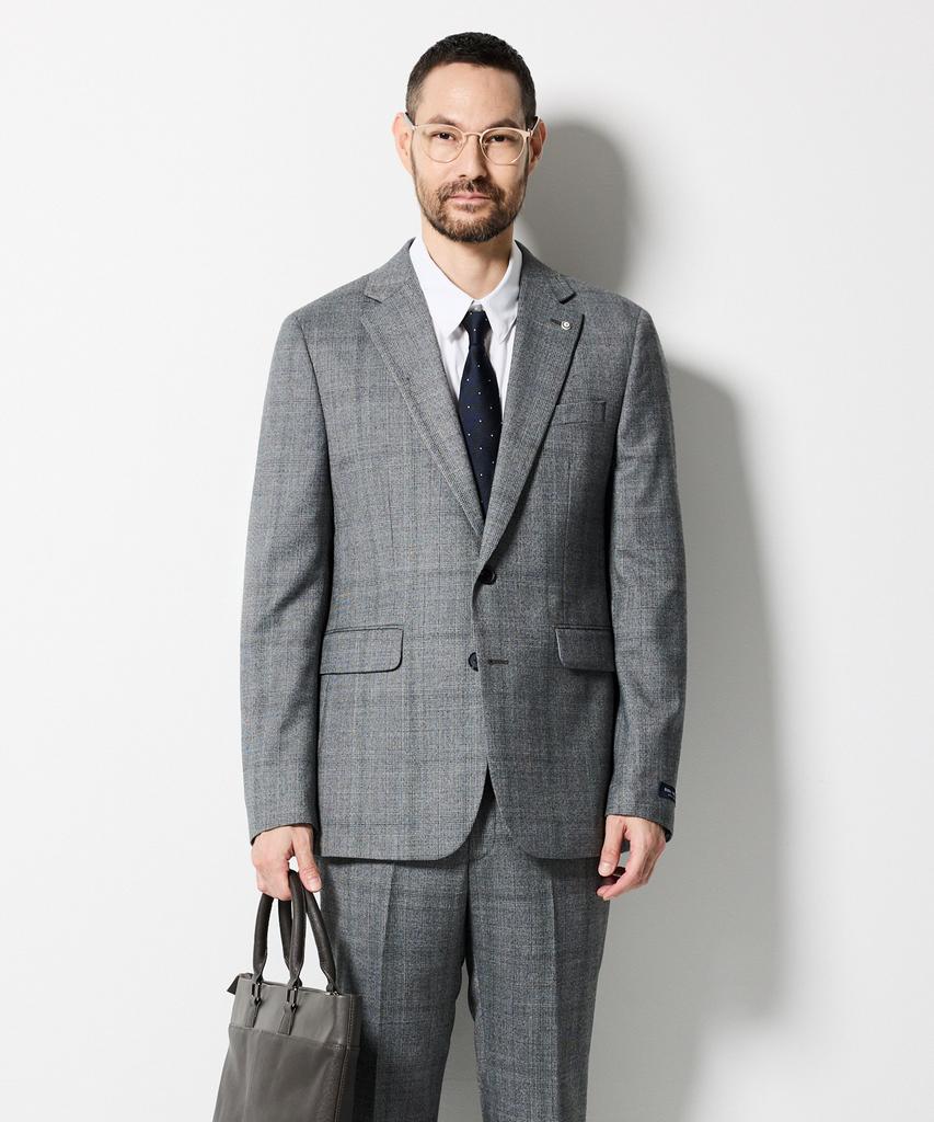 STCO Extra Fine Wool 41 Glen Check Suit Jacket_Grey (Classic Fit)_Ssjuc61Ccg