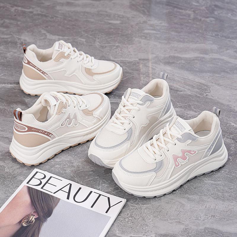 Thick-soled 22 New Spring and Summer Sports and Leisure Shoes Breathable and Heightened Lightweight Soft Baseplate Shoes