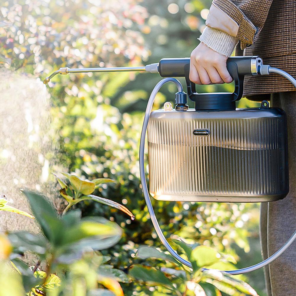 5L Elektrischer Gartensprüher mit Spritzpistole, Teleskopstab, USB-aufladbar, automatische Gartenpflanzen-Mist-Rasenbewässerungswerkzeuge