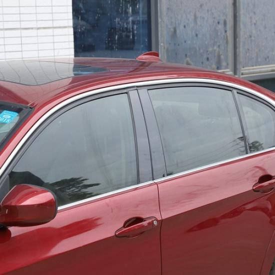 Glossy Black Pillar Posts Window Decal Door Trim For BMW E90 328i 325i 2005-2012