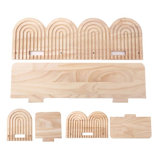 Spiral Wall Floating Shelf Bohemia Farmhouse Rustic Wooden Wall Mount Display Shelf Decoration Living Room Bedroom Bathroom Storage Rack