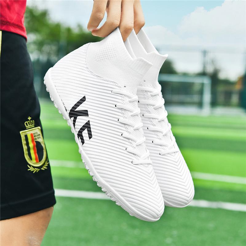 34-46 Men's/ Women's Football Boots Youth Artificial Grass Training Nails TF Microfiber Mesh Breathable Football Shoes Children's Football Shoes
